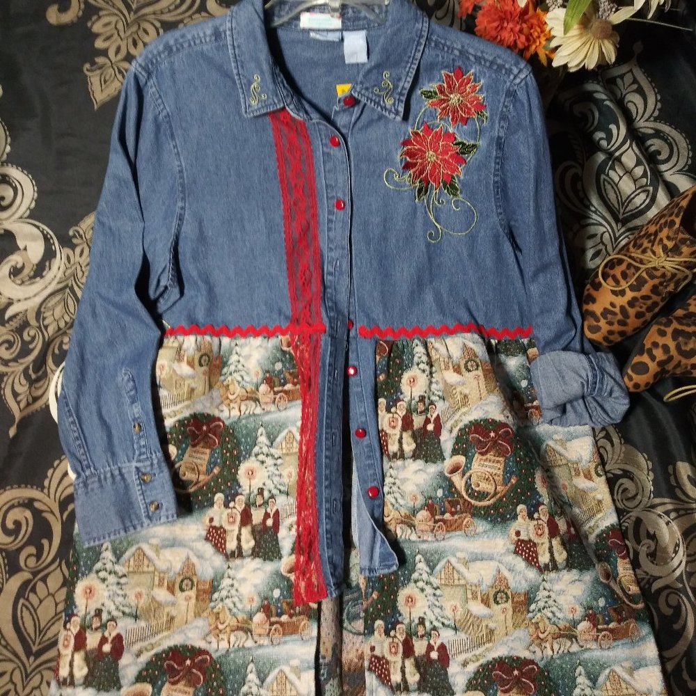 750 Size Large jeaniemade Christmas Tunic Jacket